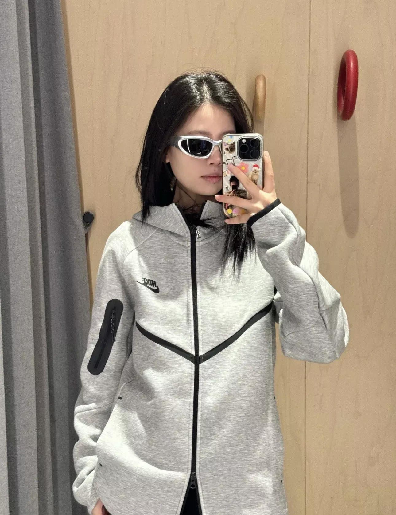 나이키 배색 집업 후드 남녀공용 후드 재킷 상세 이미지 11