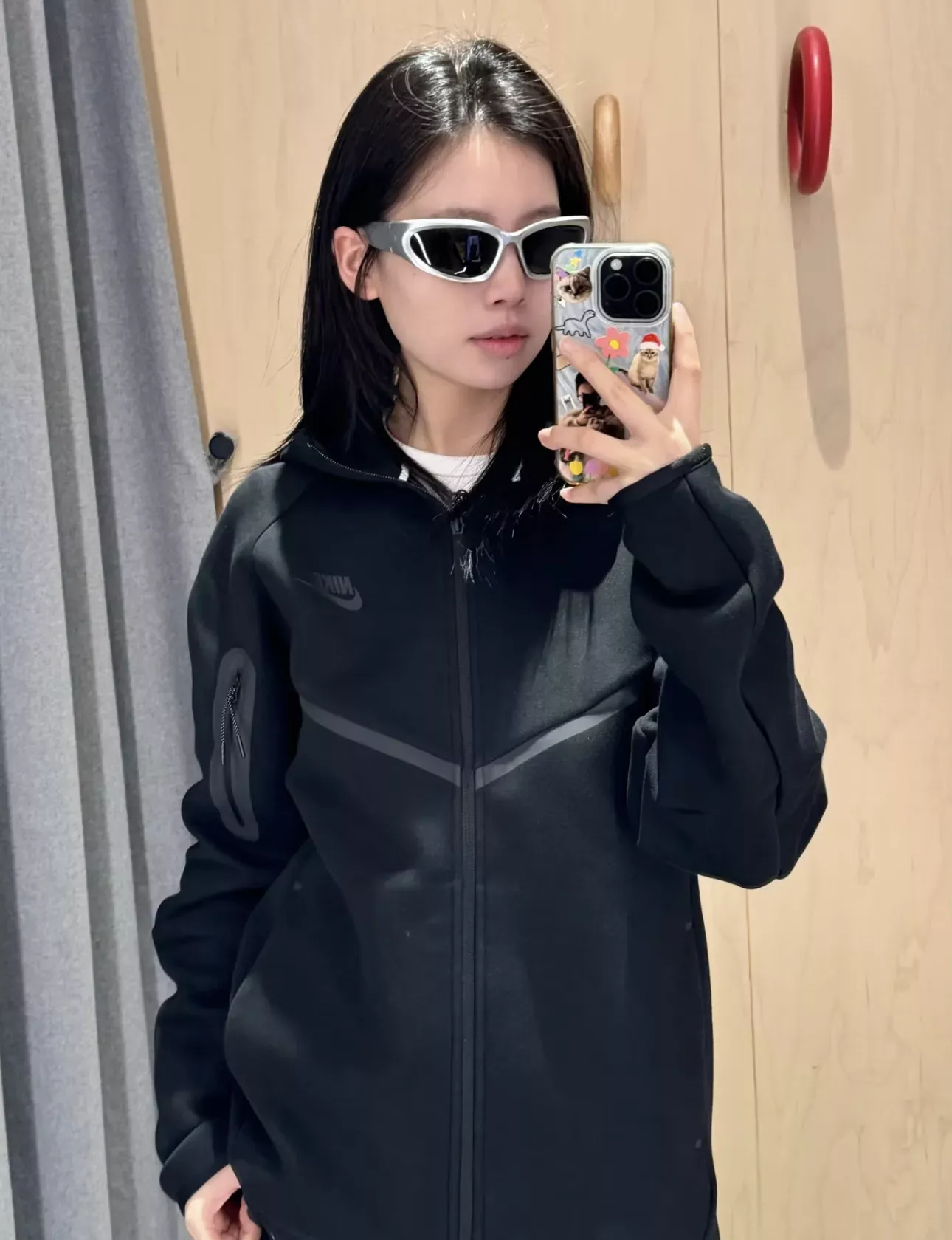 나이키 배색 집업 후드 남녀공용 후드 재킷 상세 이미지 12