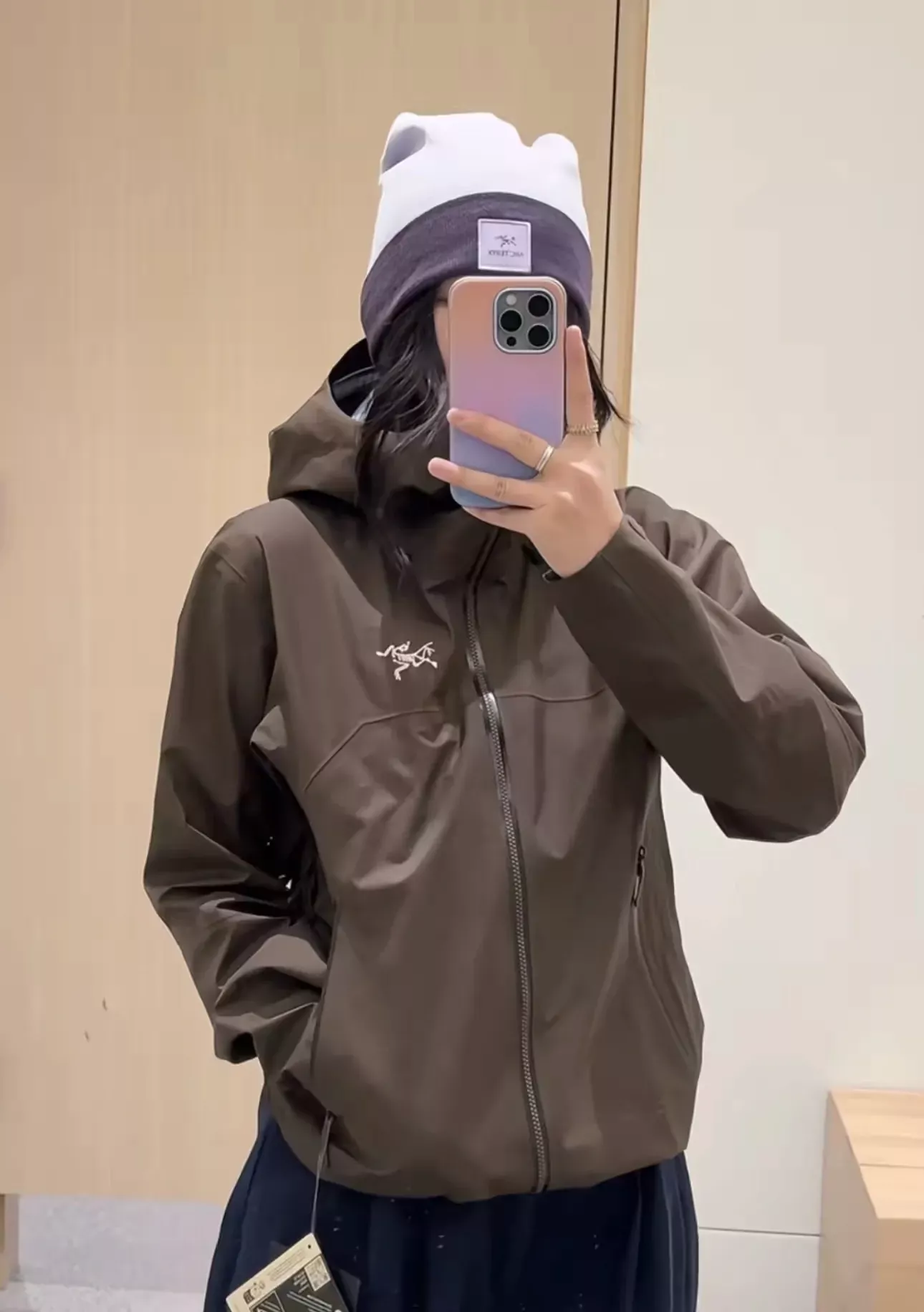 아크테릭스 가벼운 기모 소프트쉘 남녀공용 후드 재킷 상세 이미지 9