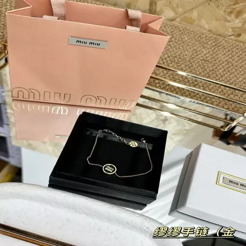 미우미우 크리스털 장식 체인 팔찌