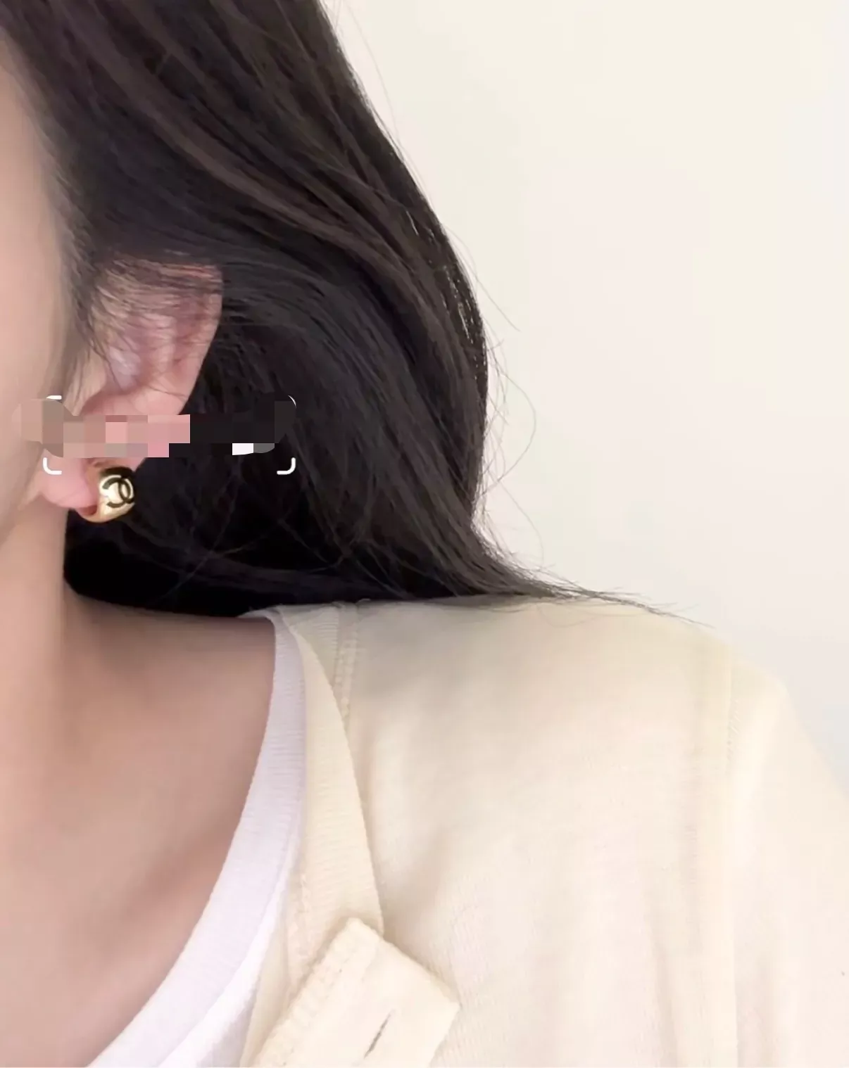 샤넬 블랙 더블C 링 후크 귀걸이 상세 이미지 29