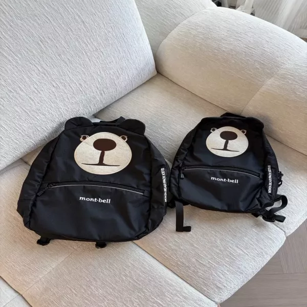 몽벨 곰 얼굴 나일론 키즈 백팩