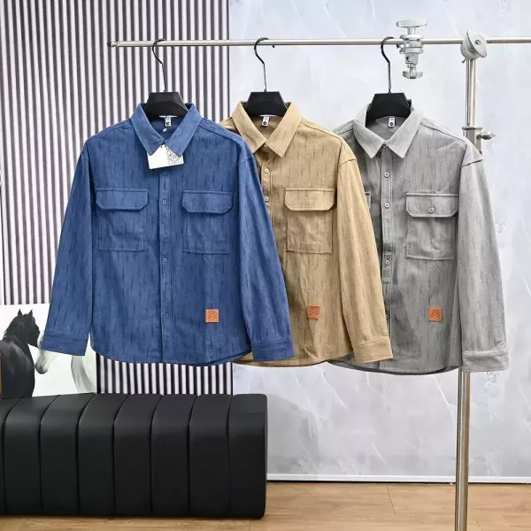 로에베 코듀로이 카라 남녀공용 셔츠 재킷
