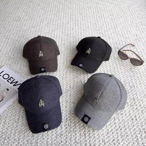 크롬하츠 울 혼방 금속 장식 볼캡