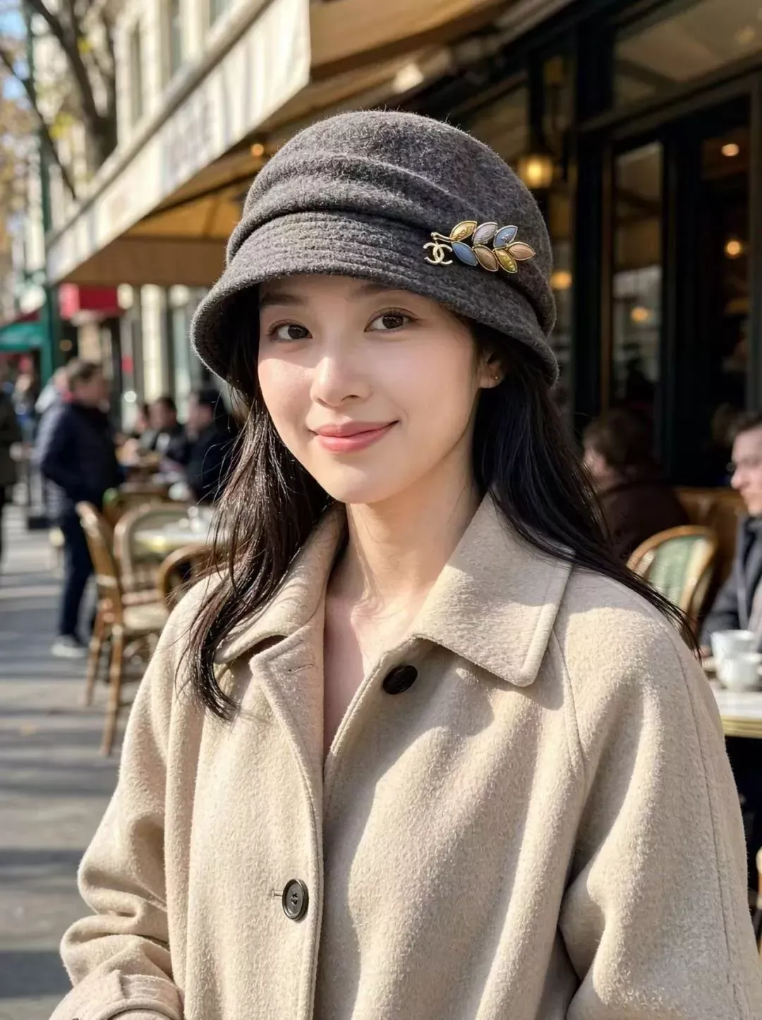 샤넬 로고 자수 버킷햇 모자 상세 이미지 12