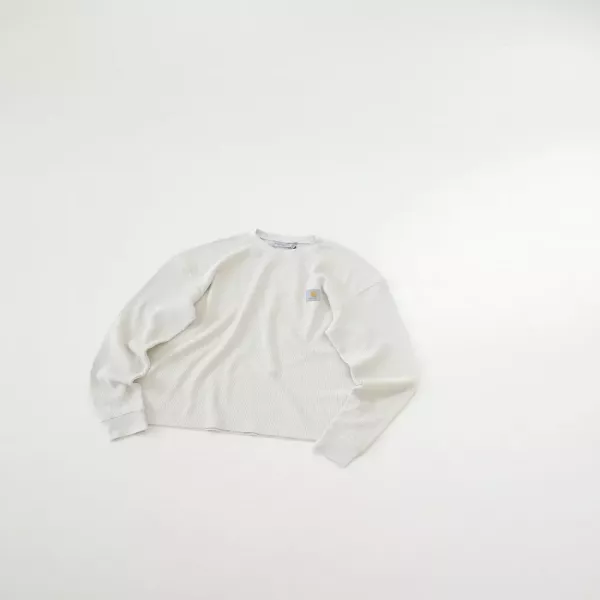 칼하트 와플 워싱 루즈핏 남녀공용 긴소매 티셔츠