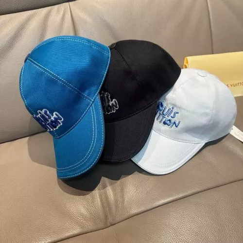 루이비통 자수 캔버스 가죽 볼캡