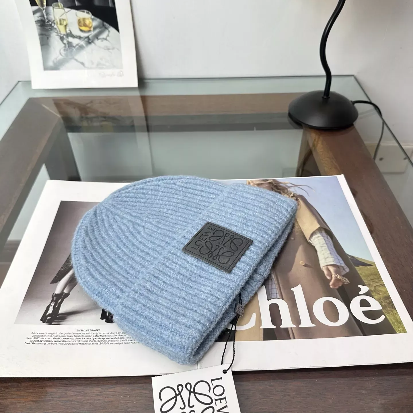 로에베 니트 울 로고 패치 비니 상세 이미지 31