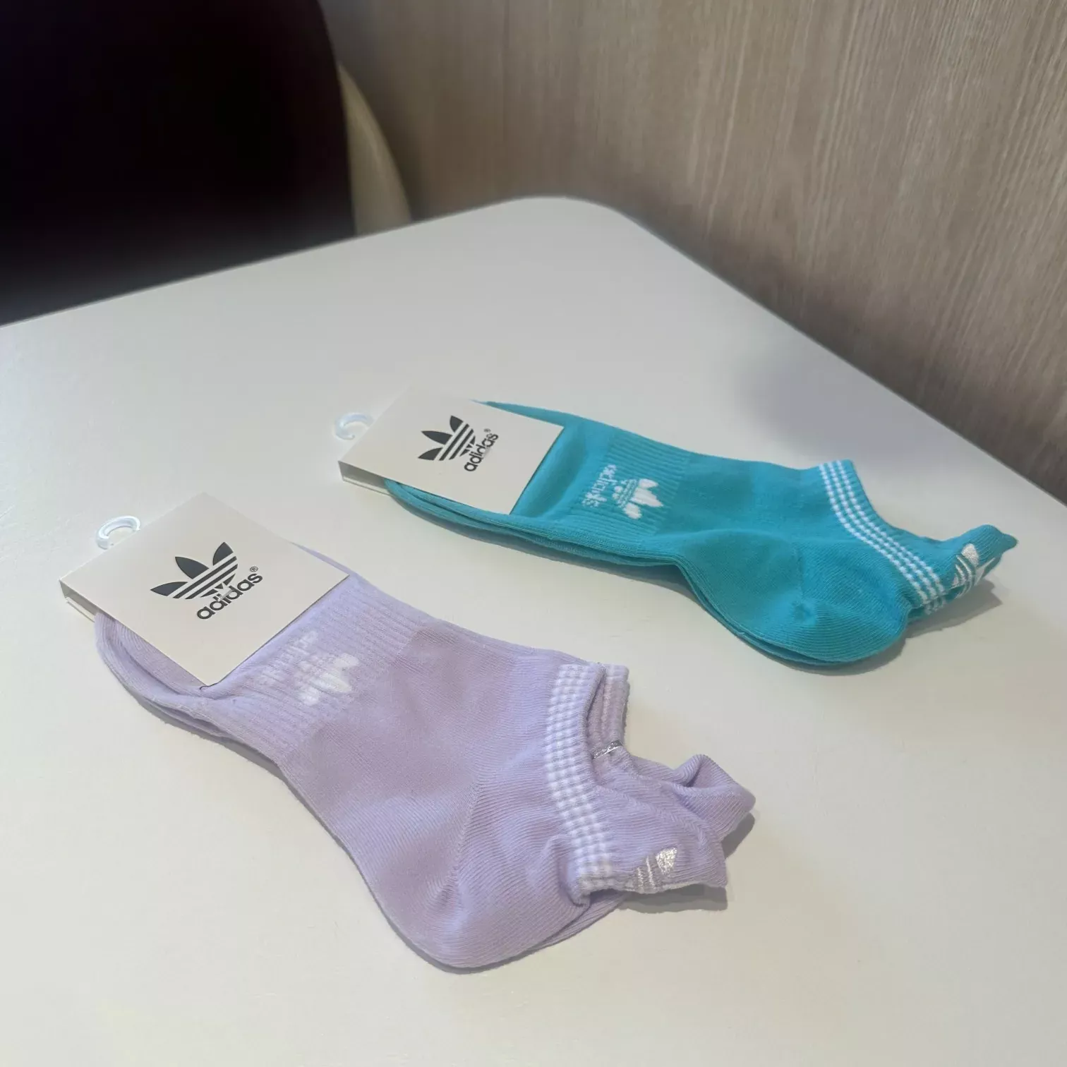 아디다스 마카롱 배색 5종 여성용 단목 양말 상세 이미지 2