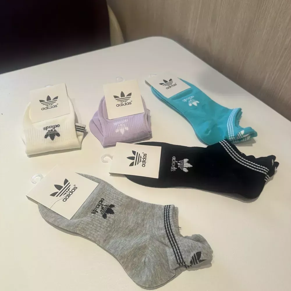 아디다스 마카롱 배색 5종 여성용 단목 양말