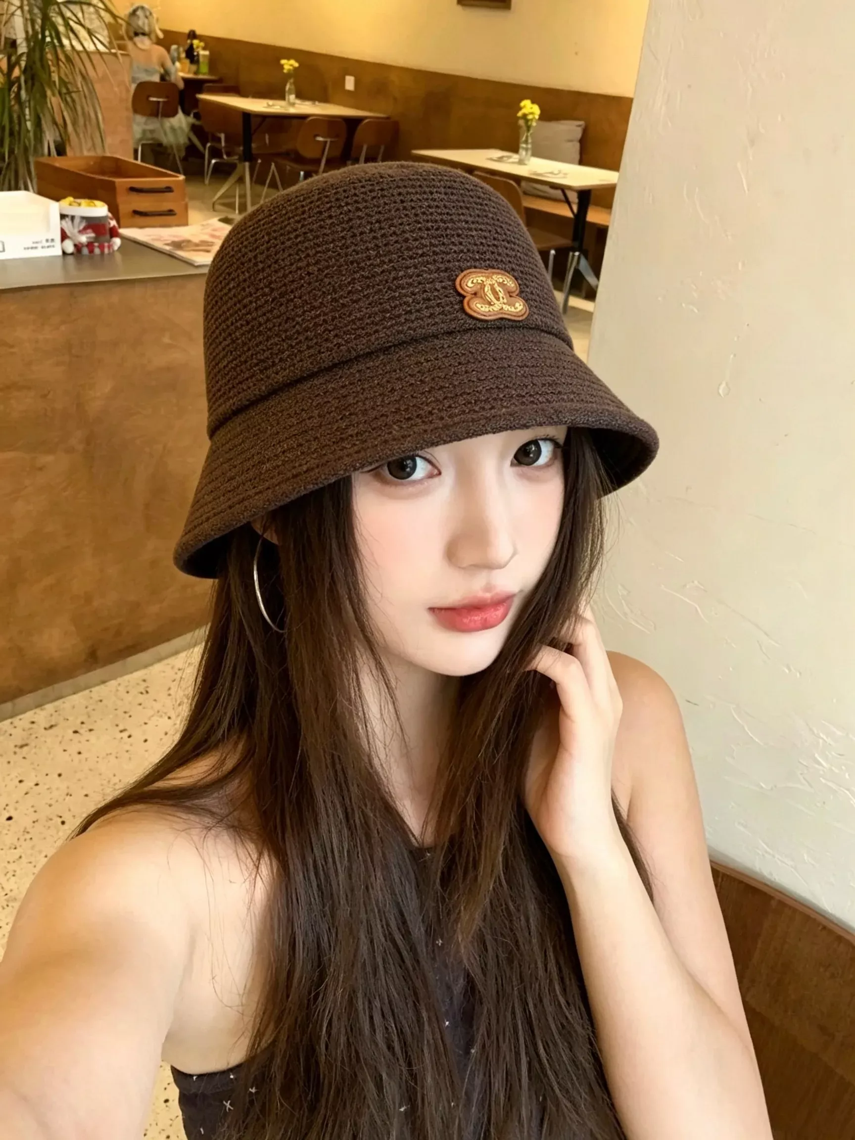 샤넬 니트 배색 소프트 버킷햇 상세 이미지 21