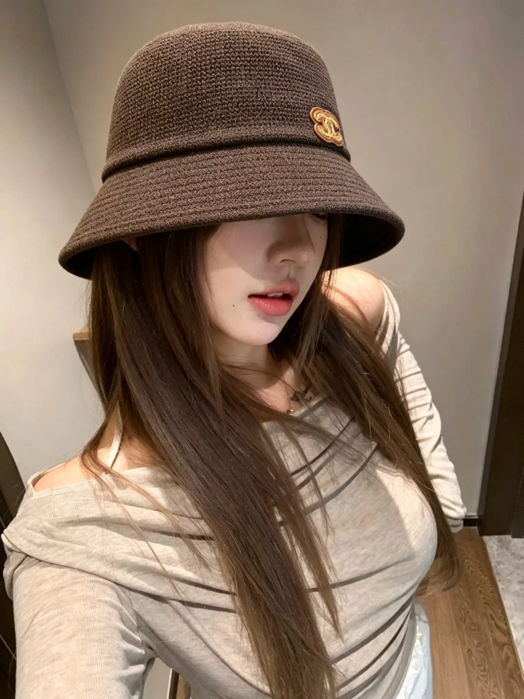 샤넬 니트 배색 소프트 버킷햇 상세 이미지 22