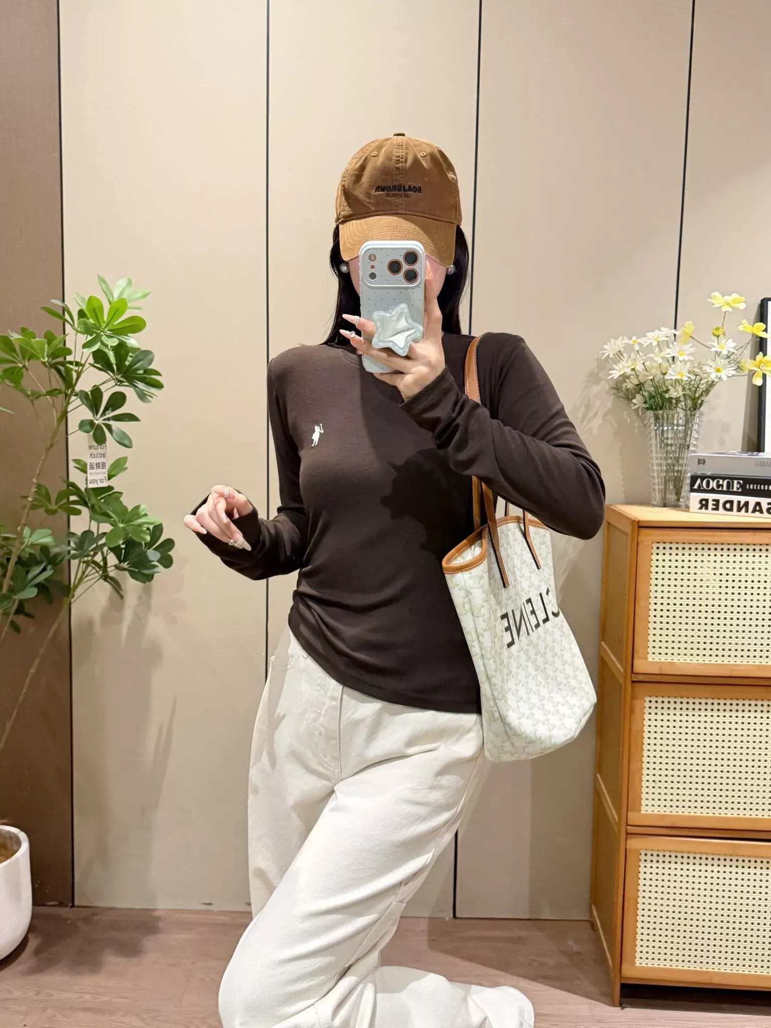 랄프로렌 전마 자수 슬림핏 여성용 긴소매 티셔츠 상세 이미지 50