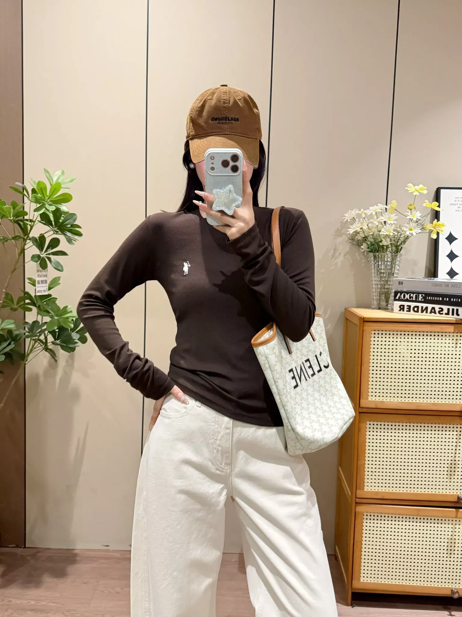 랄프로렌 전마 자수 슬림핏 여성용 긴소매 티셔츠 상세 이미지 52