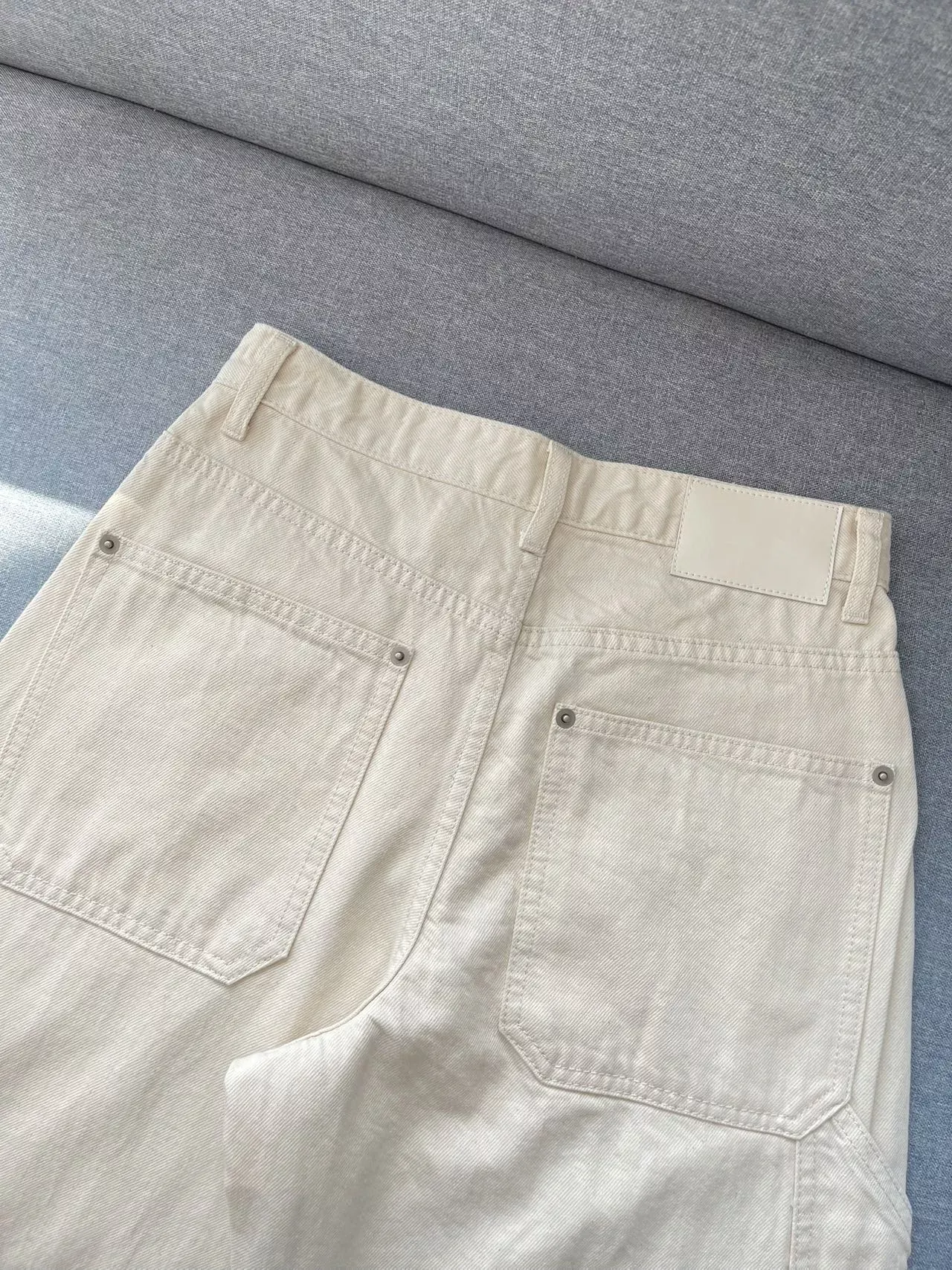 모앤코 미백 워싱 와이드 여성용 데님 팬츠 상세 이미지 20