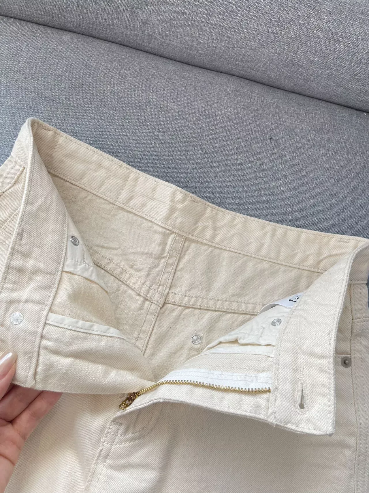 모앤코 미백 워싱 와이드 여성용 데님 팬츠 상세 이미지 22