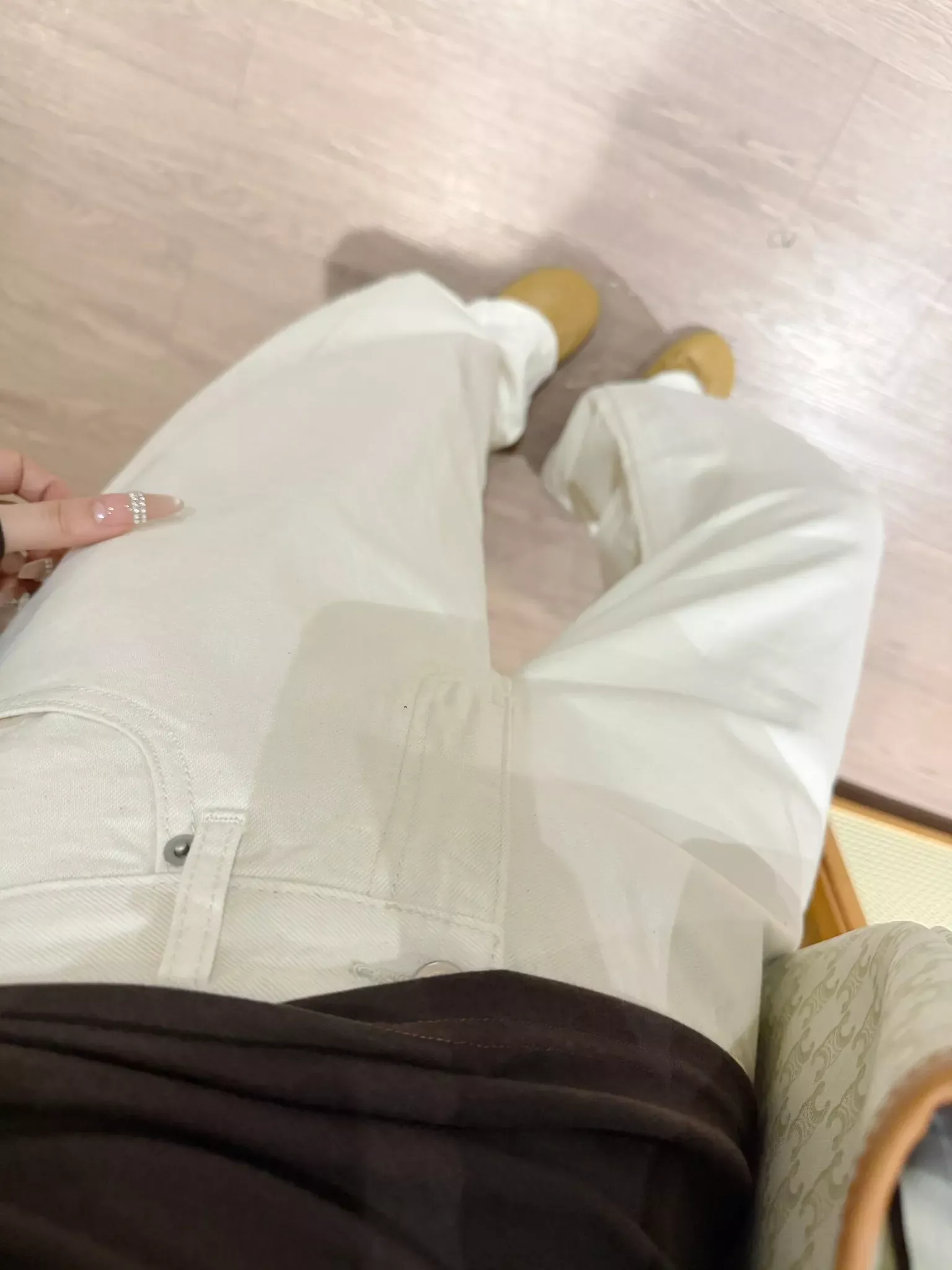 모앤코 미백 워싱 와이드 여성용 데님 팬츠 상세 이미지 37