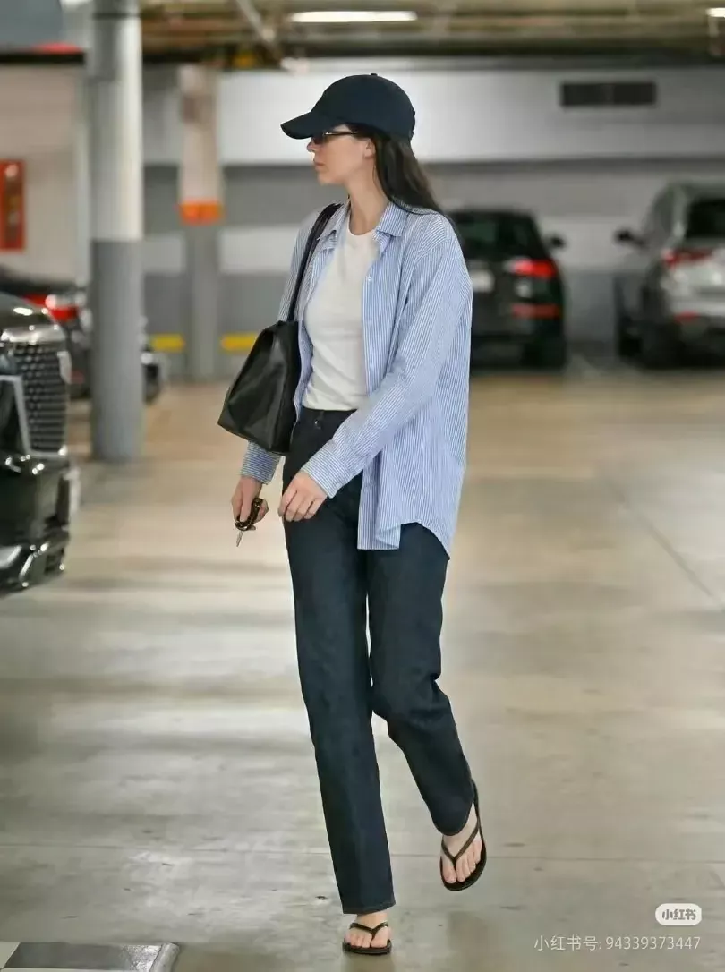 더로우 딥블루 스트레이트 여성용 데님 팬츠 상세 이미지 12