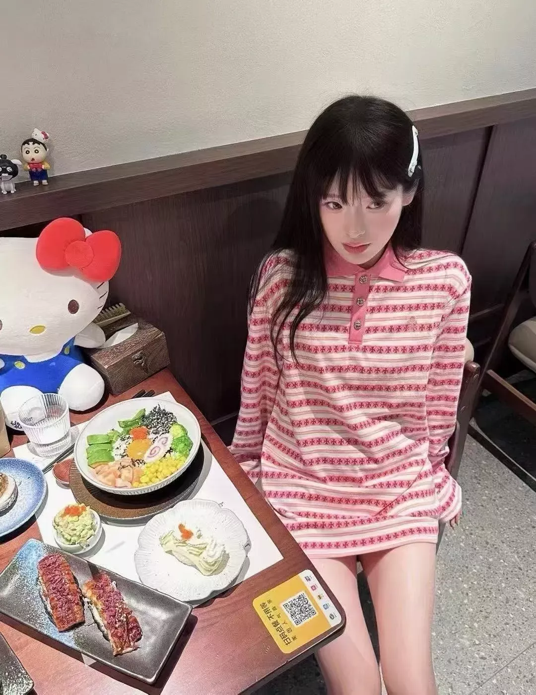 크롬하츠 십자가 스트라이프 여성용 긴소매 티셔츠 상세 이미지 19
