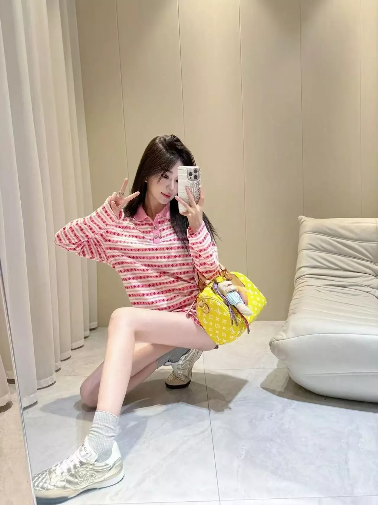 크롬하츠 십자가 스트라이프 여성용 긴소매 티셔츠 상세 이미지 22