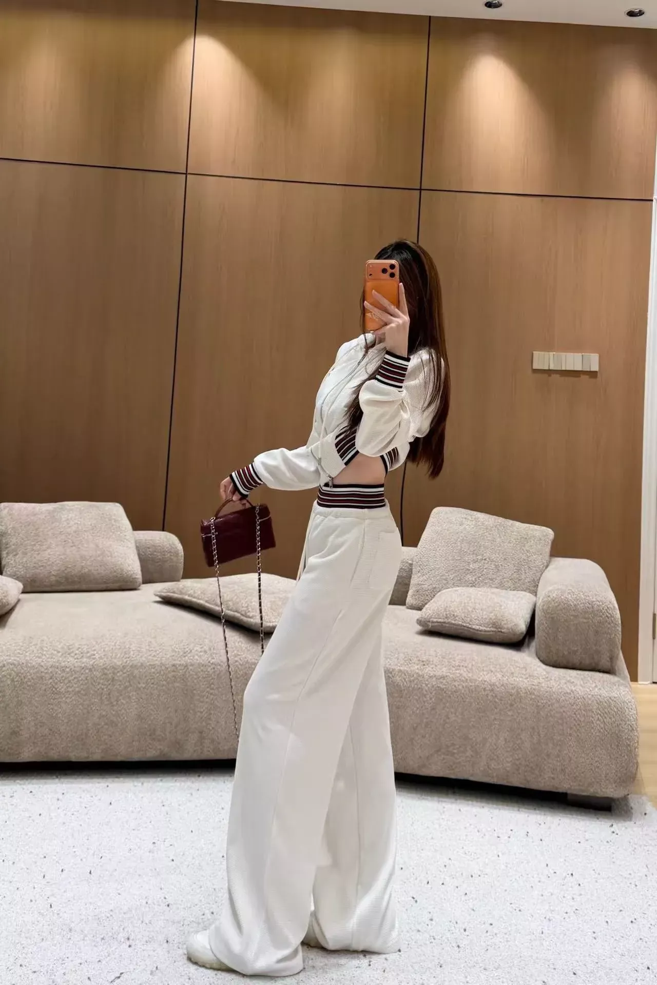 입생로랑 자수 후드 집업 여성용 상하의 세트 상세 이미지 18
