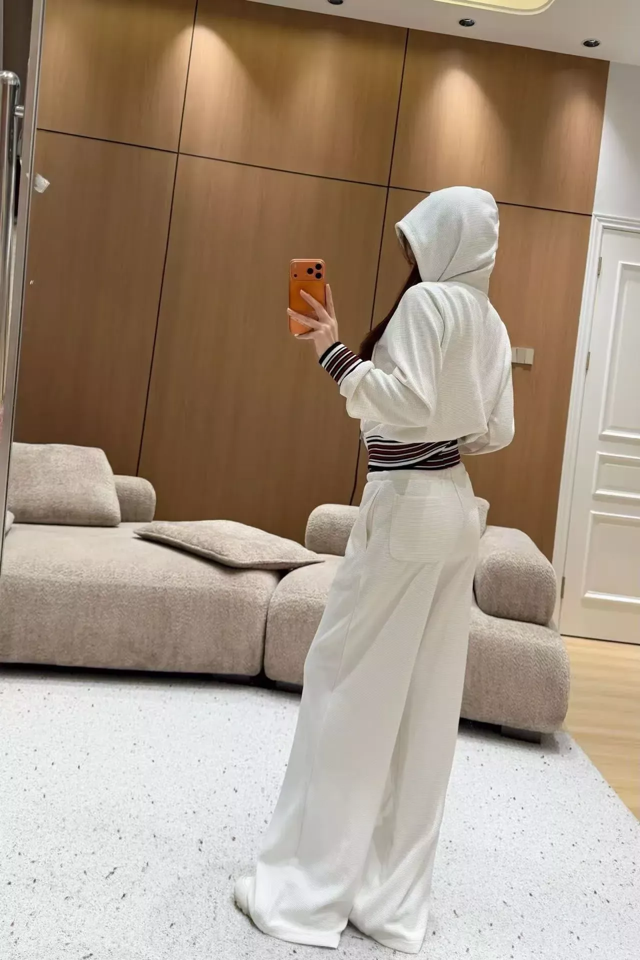 입생로랑 자수 후드 집업 여성용 상하의 세트 상세 이미지 19
