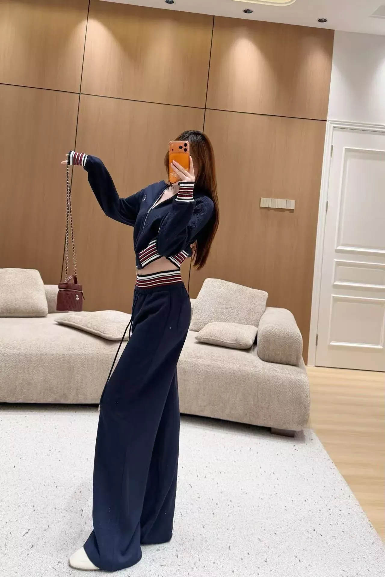 입생로랑 자수 후드 집업 여성용 상하의 세트 상세 이미지 26