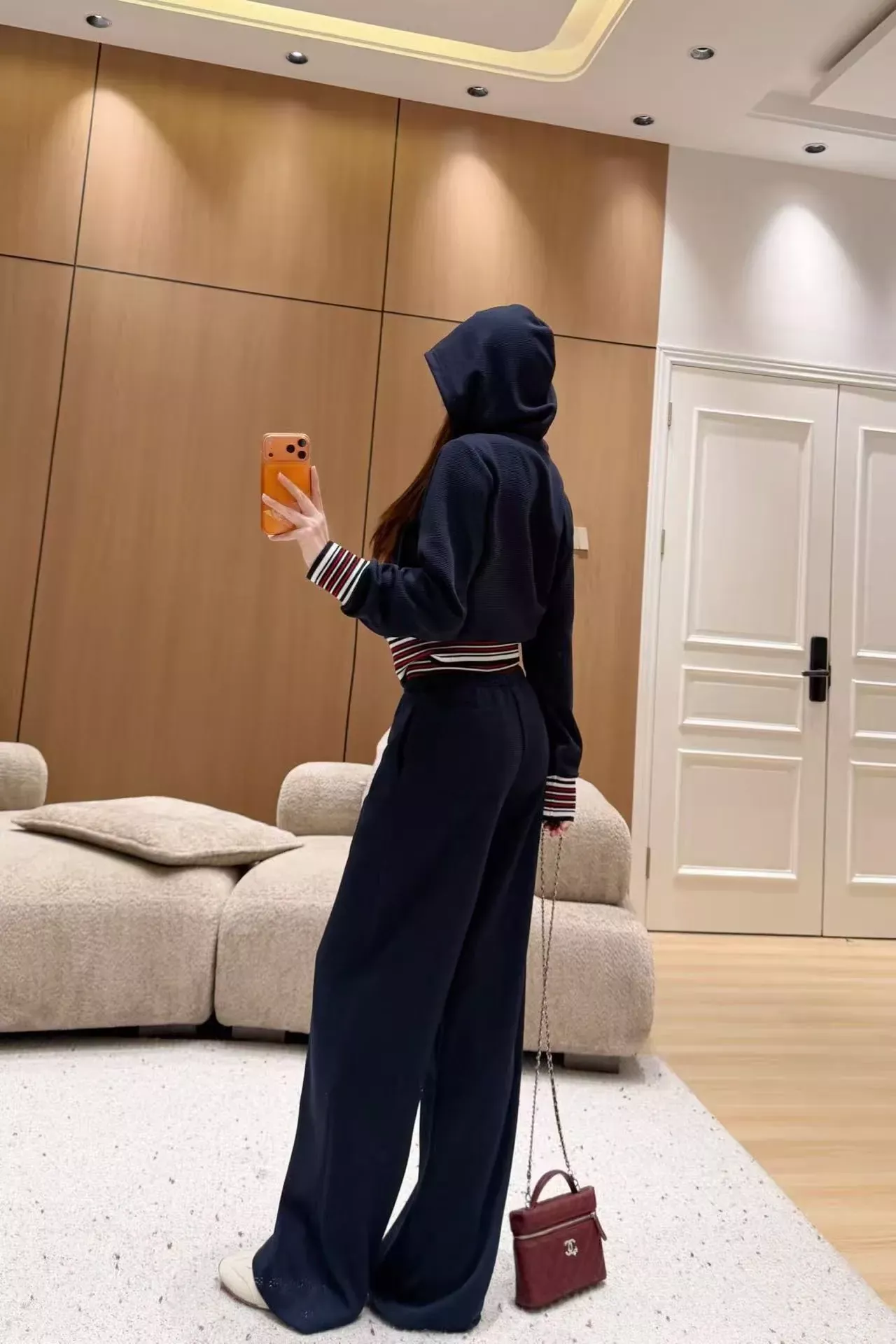 입생로랑 자수 후드 집업 여성용 상하의 세트 상세 이미지 27