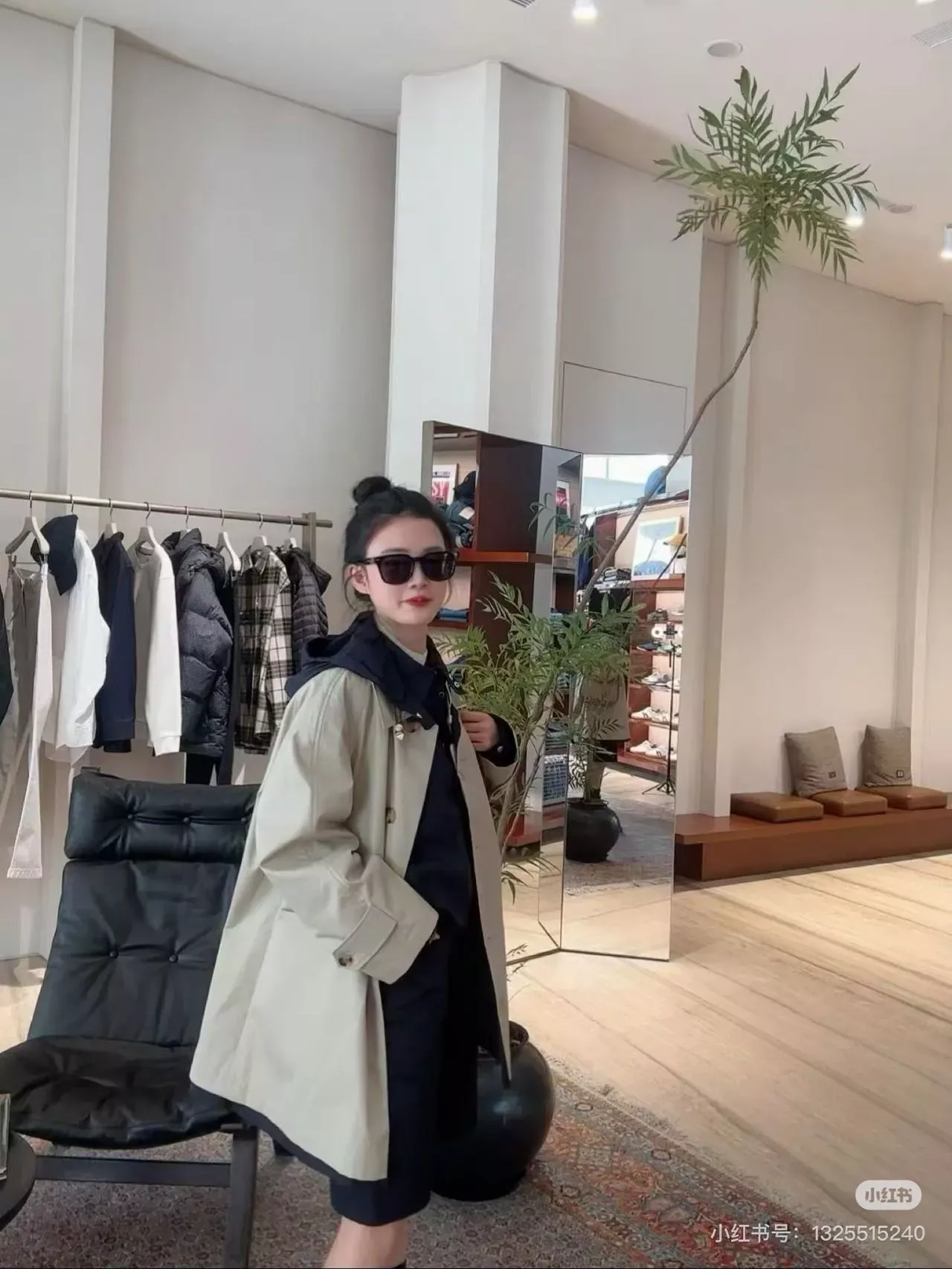 헤지스 양면 후드 코튼 하프 재킷 상세 이미지 37