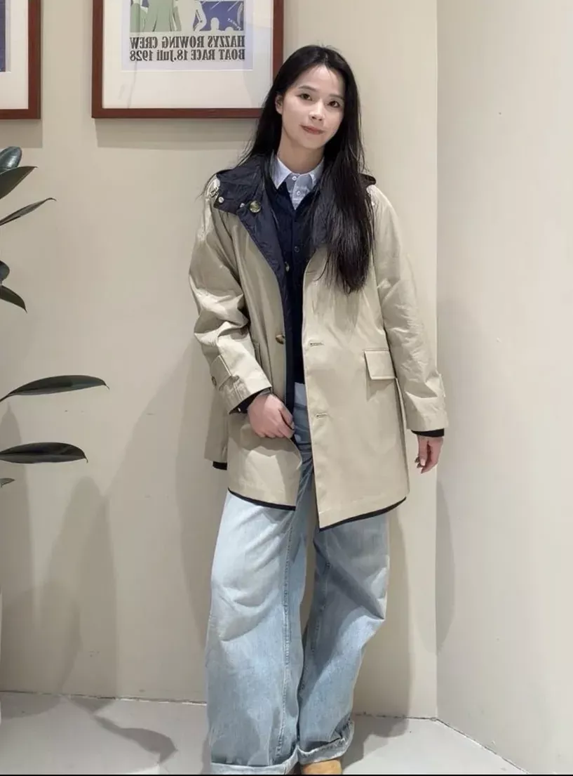 헤지스 양면 후드 코튼 하프 재킷 상세 이미지 45