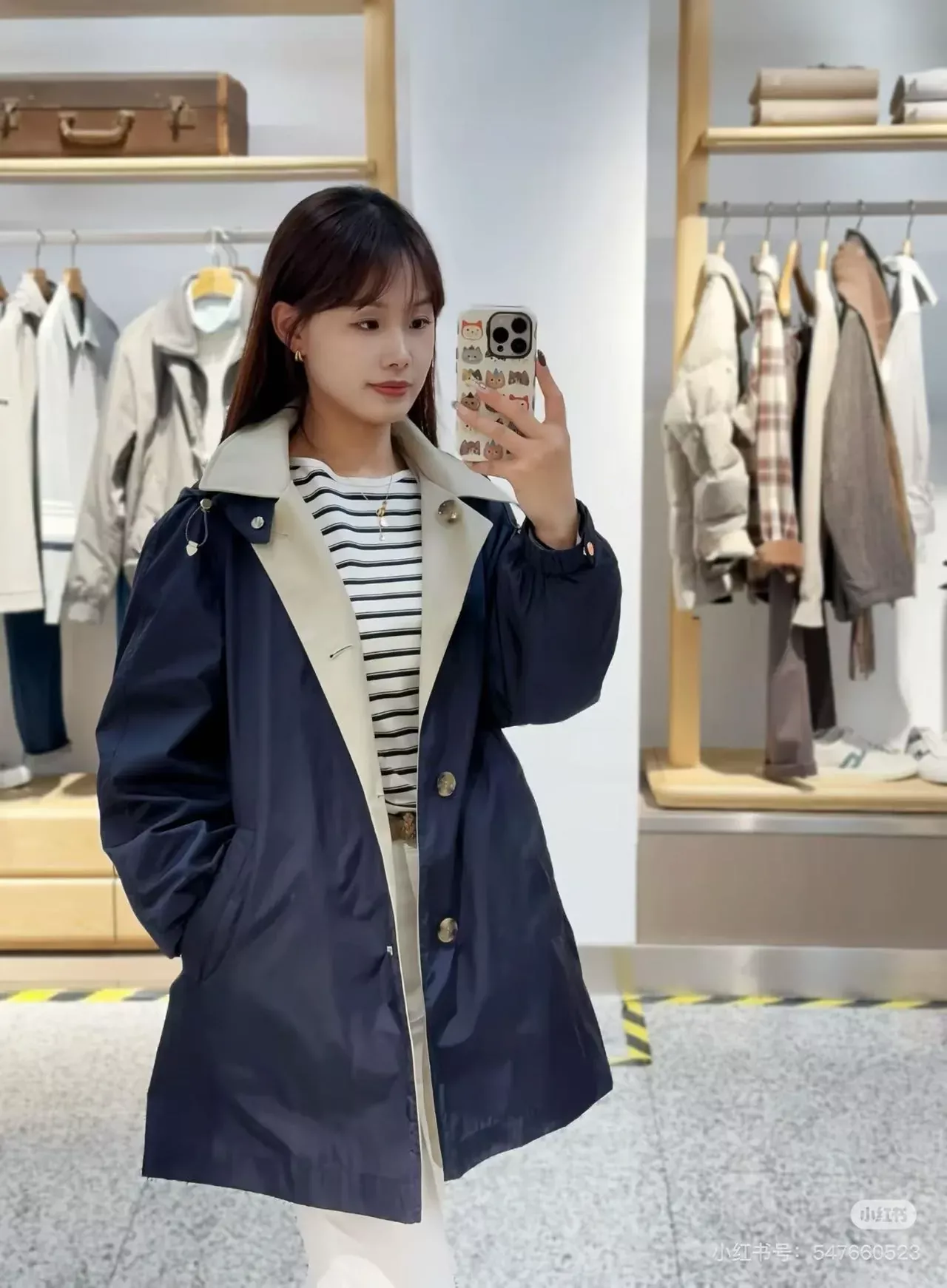 헤지스 양면 후드 코튼 하프 재킷 상세 이미지 50