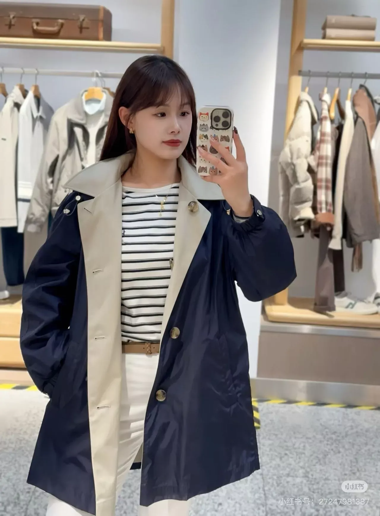 헤지스 양면 후드 코튼 하프 재킷 상세 이미지 51