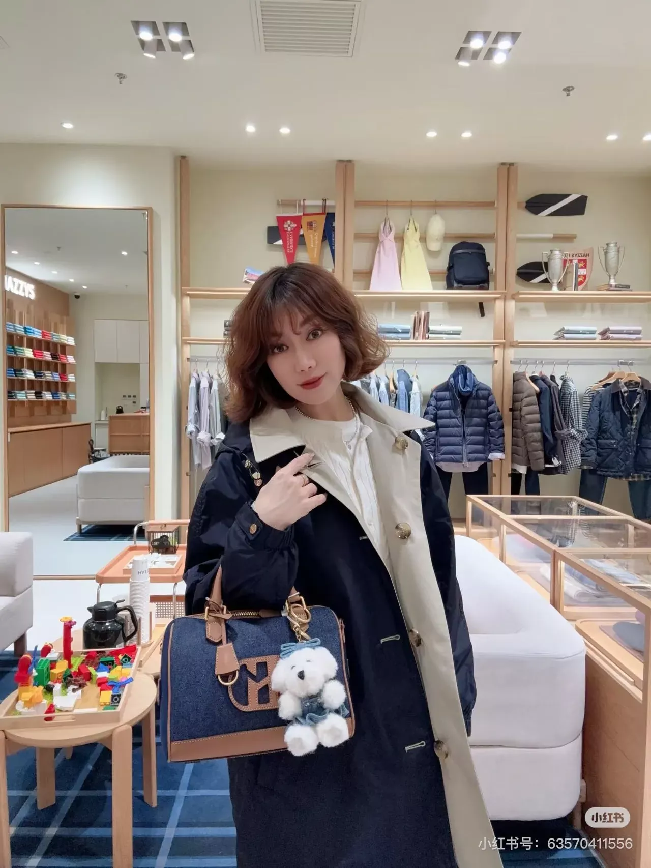헤지스 양면 후드 코튼 하프 재킷 상세 이미지 55