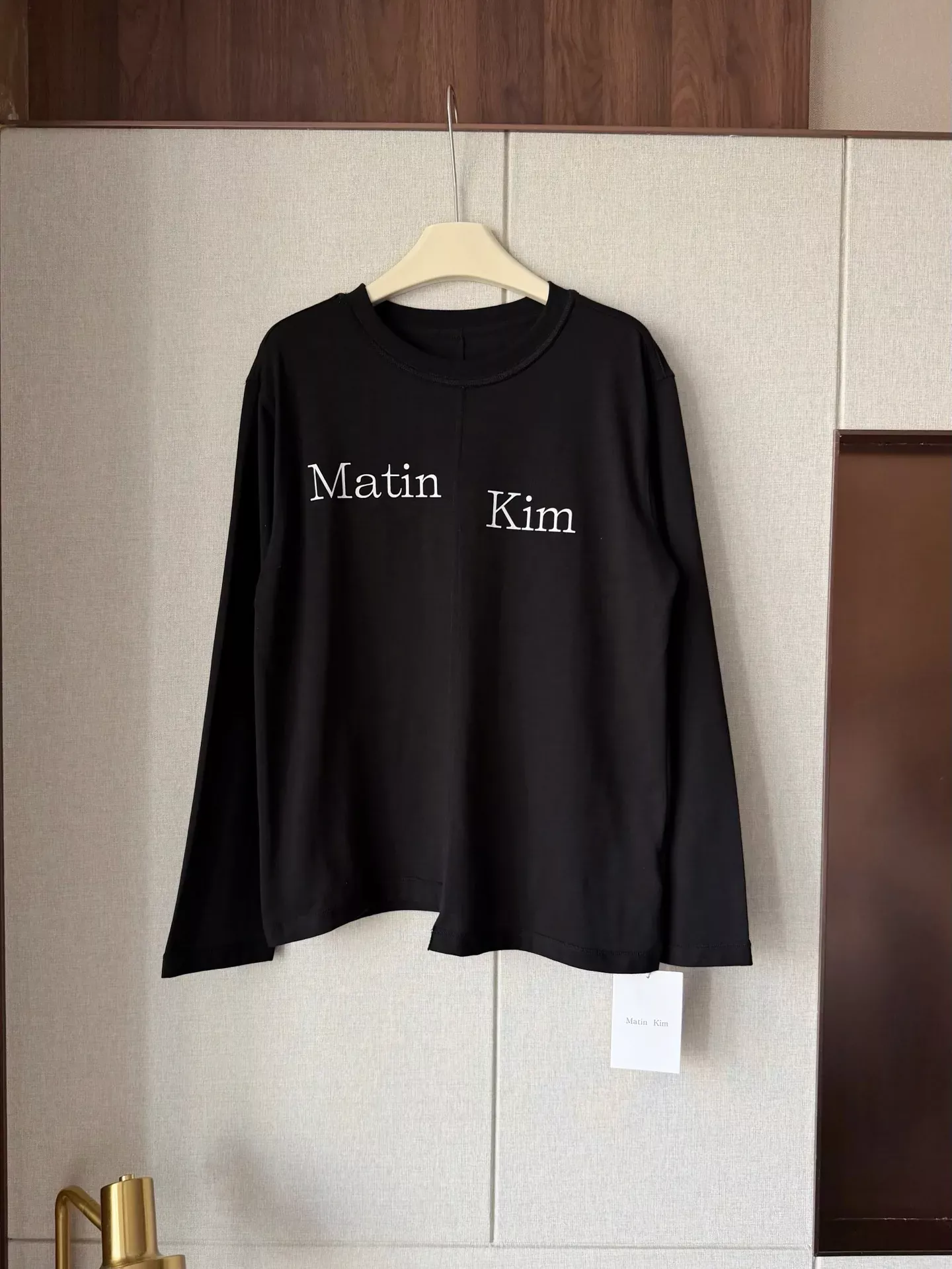 마뗑킴 해체 절개 언밸런스 여성용 긴소매 티셔츠 상세 이미지 14