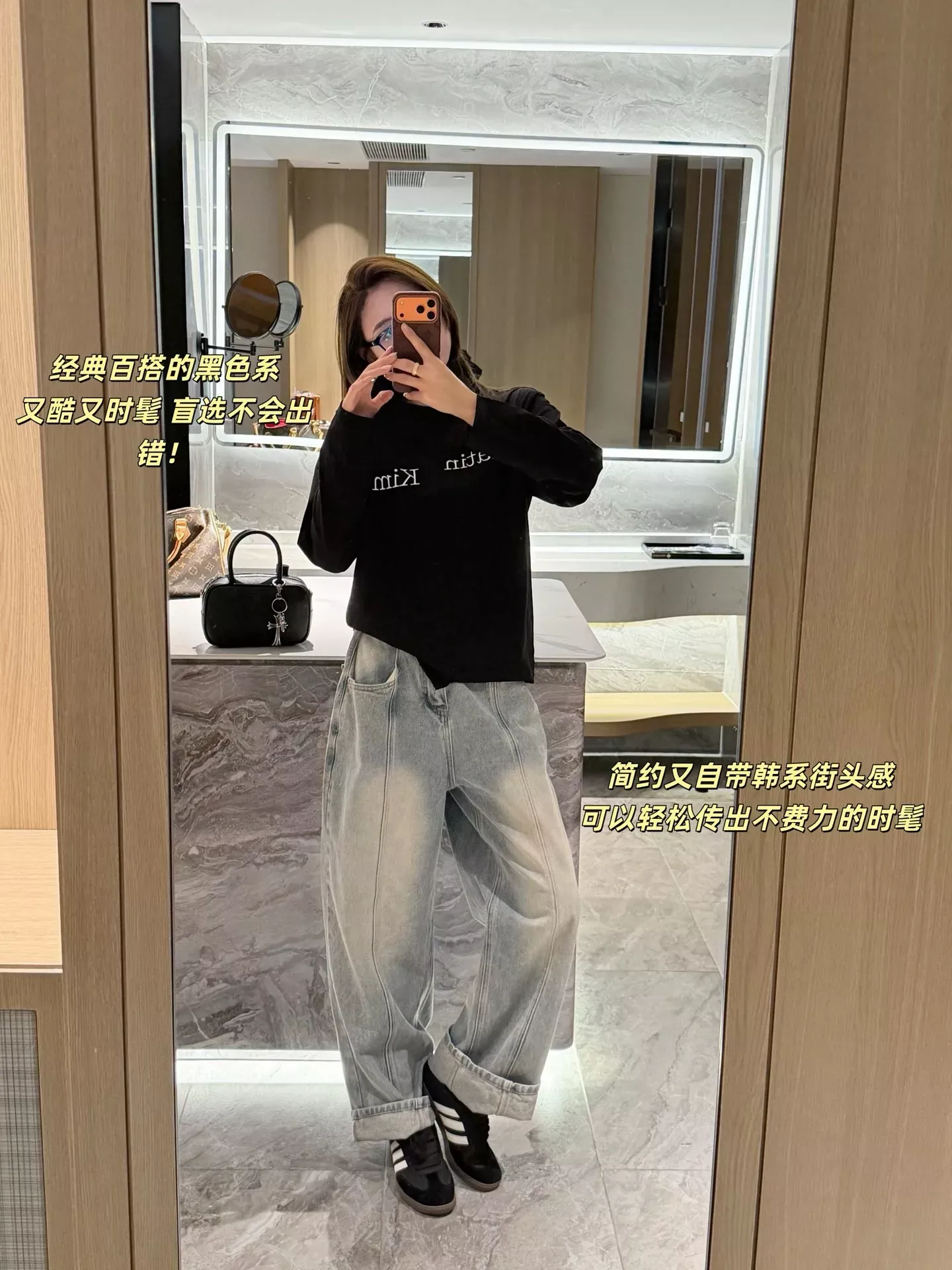 마뗑킴 해체 절개 언밸런스 여성용 긴소매 티셔츠 상세 이미지 64