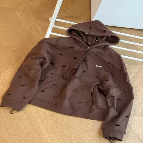 나이키 로고 패턴 오버핏 남녀공용 후드 티셔츠
