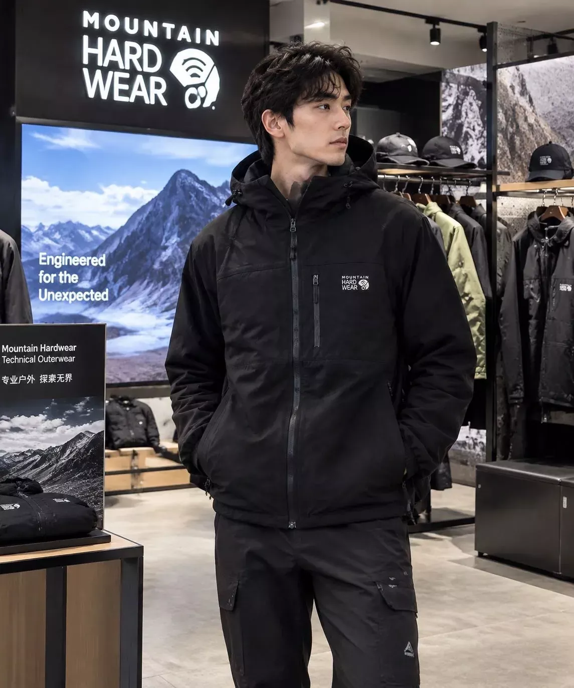 마운틴하드웨어 기모 안감 방풍 후드 남녀공용 후드 재킷 상세 이미지 21