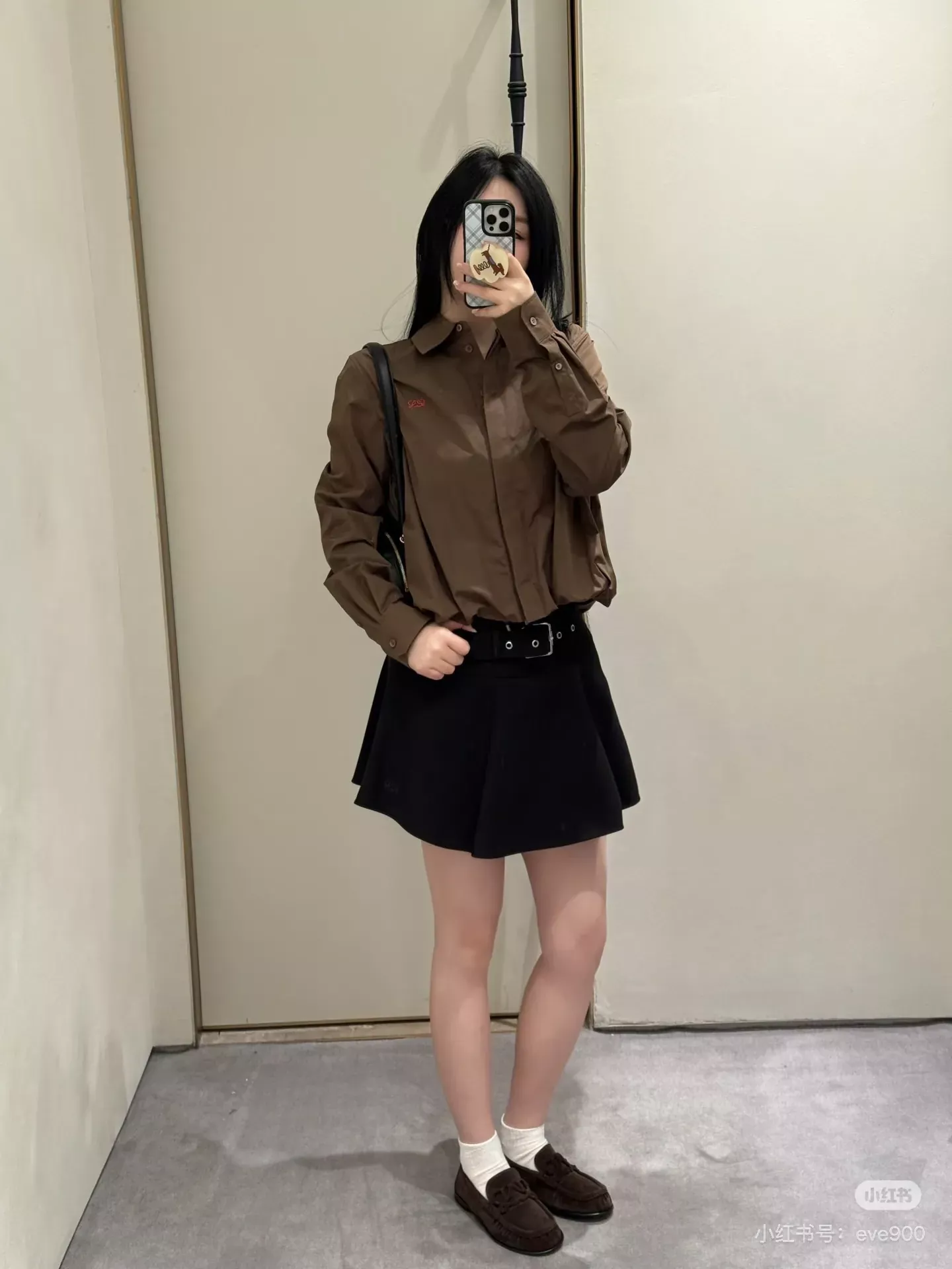 로에베 플립 칼라 스트링 여성용 긴소매 셔츠 상세 이미지 16