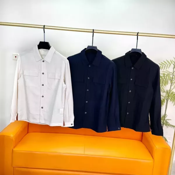 제냐 리넨 포켓 버튼 남녀공용 셔츠 재킷