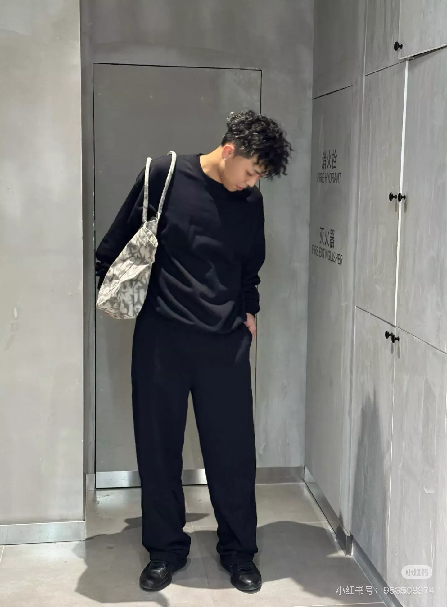 알로요가 삼선 자수 와이드 남녀공용 트레이닝 팬츠 상세 이미지 21