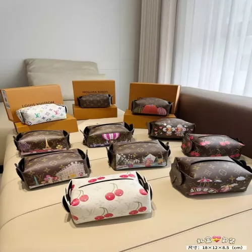 루이비통 접이식 가죽 티슈 케이스