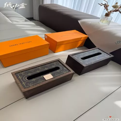 루이비통 블랙 월넛 우드 티슈 케이스