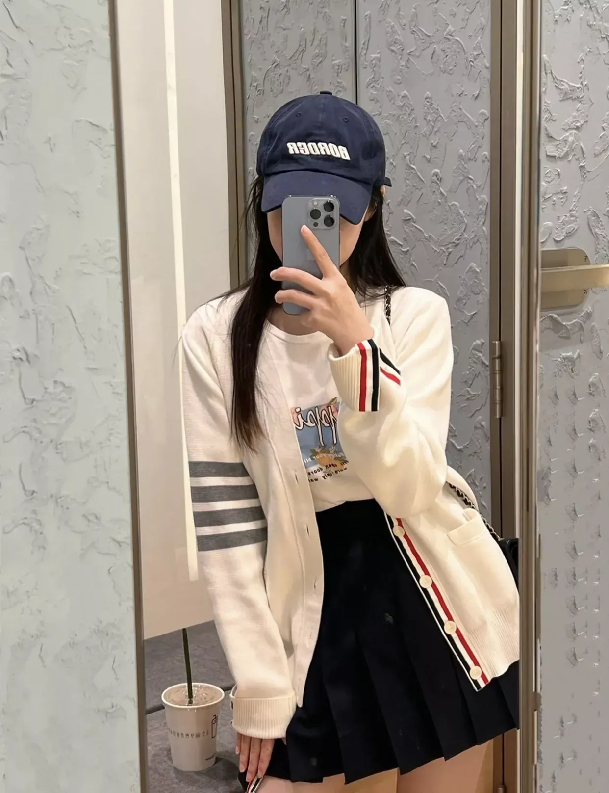 톰브라운 코튼 사선 스트라이프 여성용 긴소매 가디건 상세 이미지 20