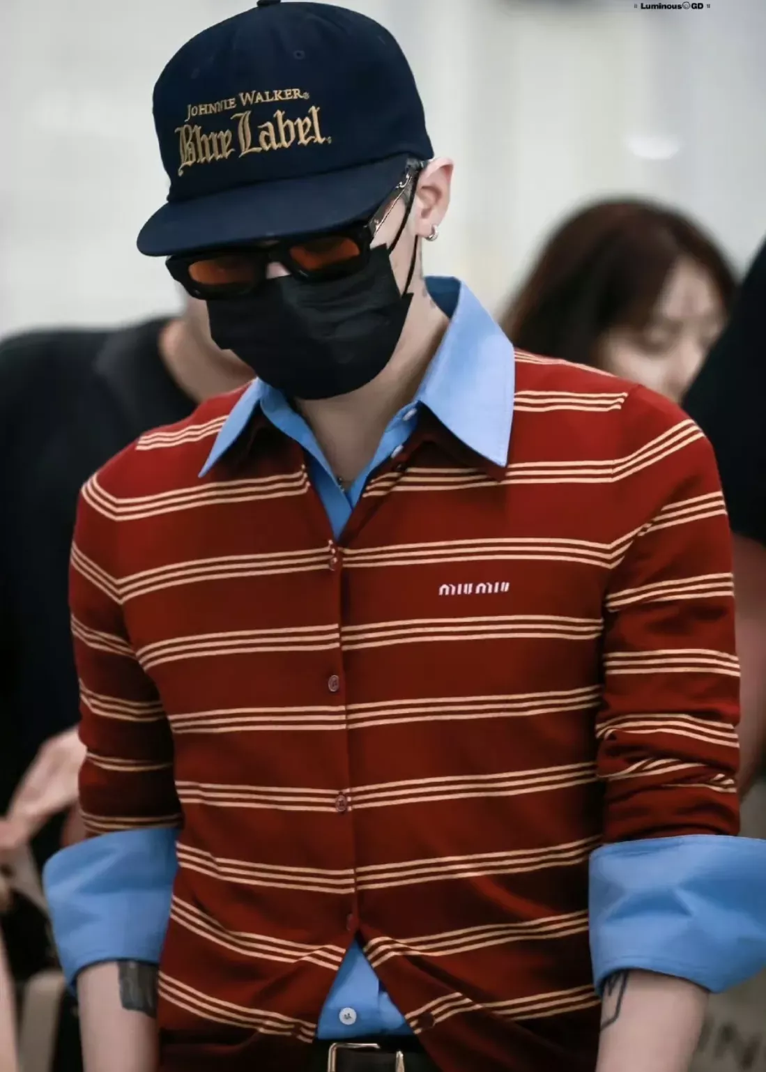 미우미우 스트라이프 캐시미어 실크 여성용 긴소매 가디건 상세 이미지 60