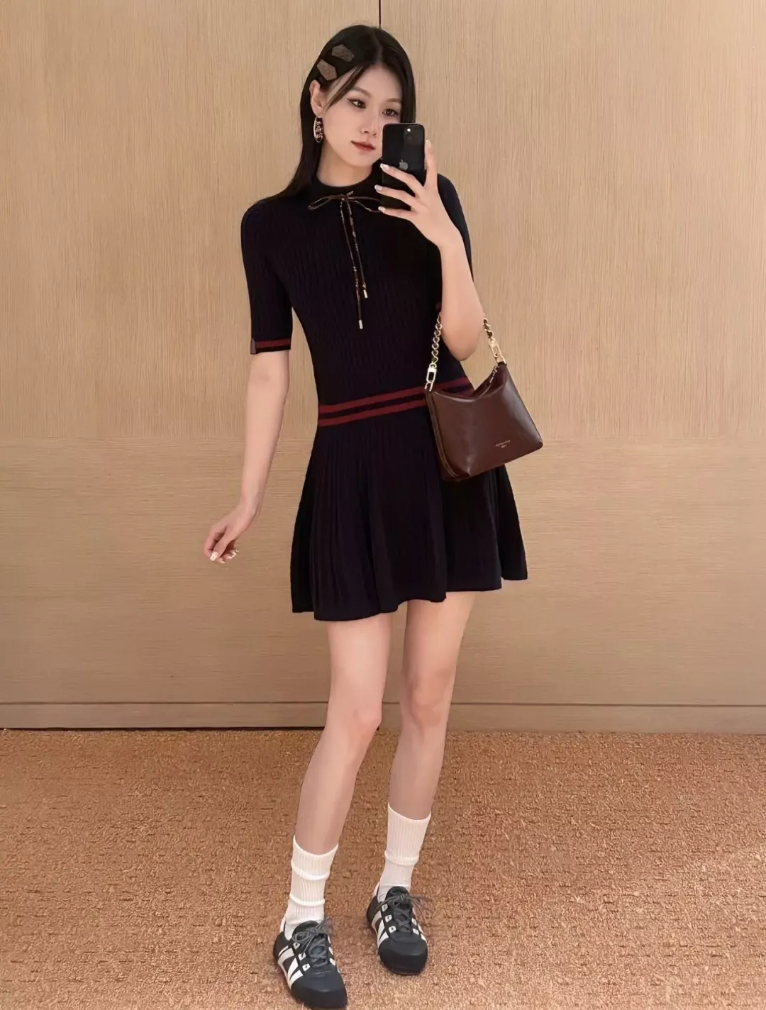루이비통 캐시미어 반소매 니트 여성용 원피스 상세 이미지 16