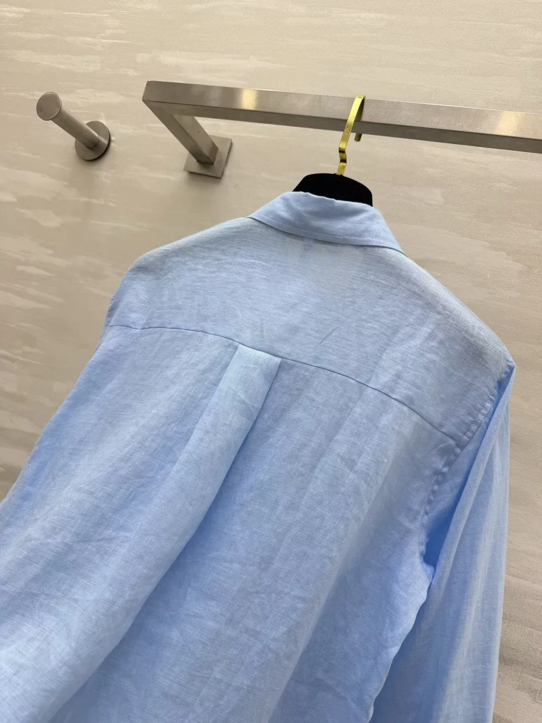 디올 린넨 질감 자수 여성용 긴소매 셔츠 상세 이미지 25