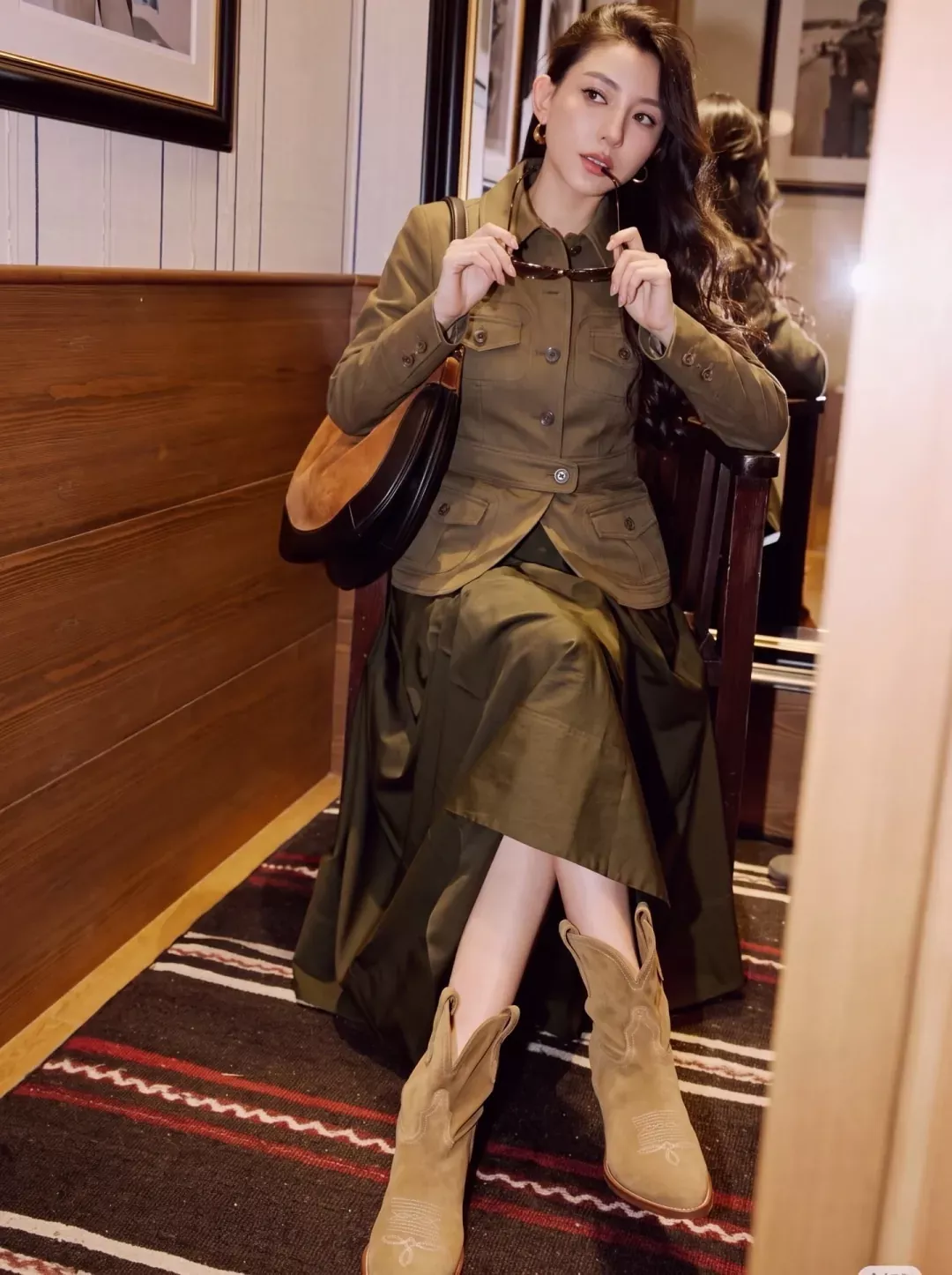랄프로렌 헌팅 스타일 포켓 여성용 버튼 재킷 상세 이미지 19