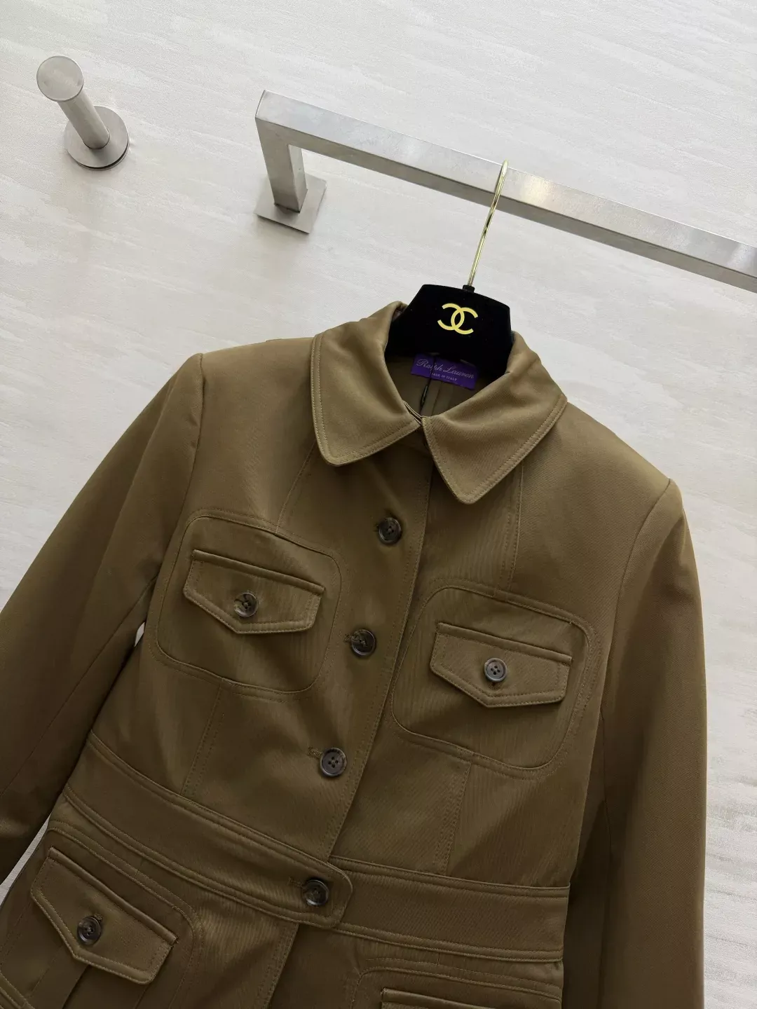랄프로렌 헌팅 스타일 포켓 여성용 버튼 재킷 상세 이미지 2