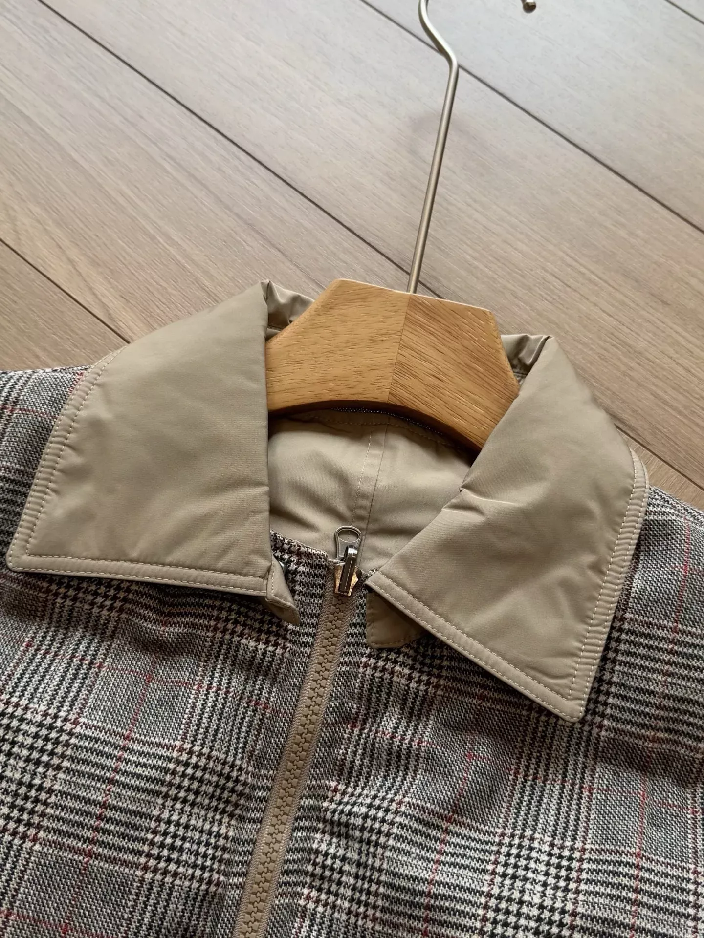브루넬로쿠치넬리 양면 체크 울 여성용 패딩 조끼 상세 이미지 53