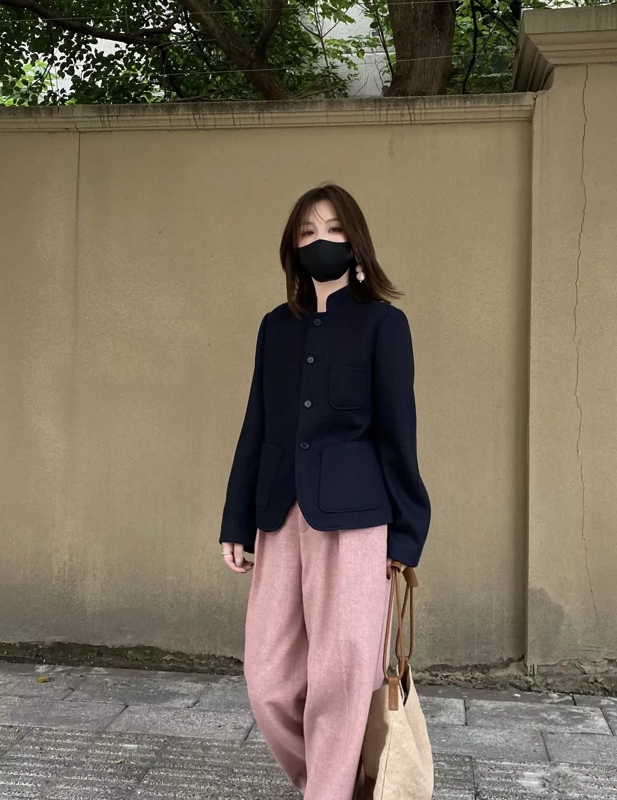 로로피아나 캐시미어 양면 버튼 여성용 쇼트 코트 상세 이미지 141
